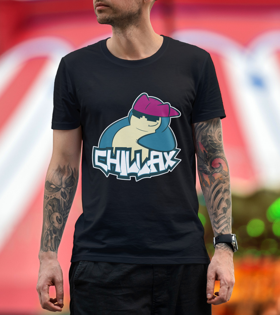 Chillax Snorlax Hip Hop Style with Cap T-Shirt