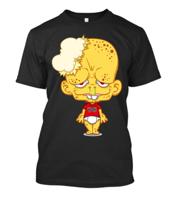 Popelbob Popcornkopf Bob Character With Yellow Face And Popcorn Hair T-Shirt
