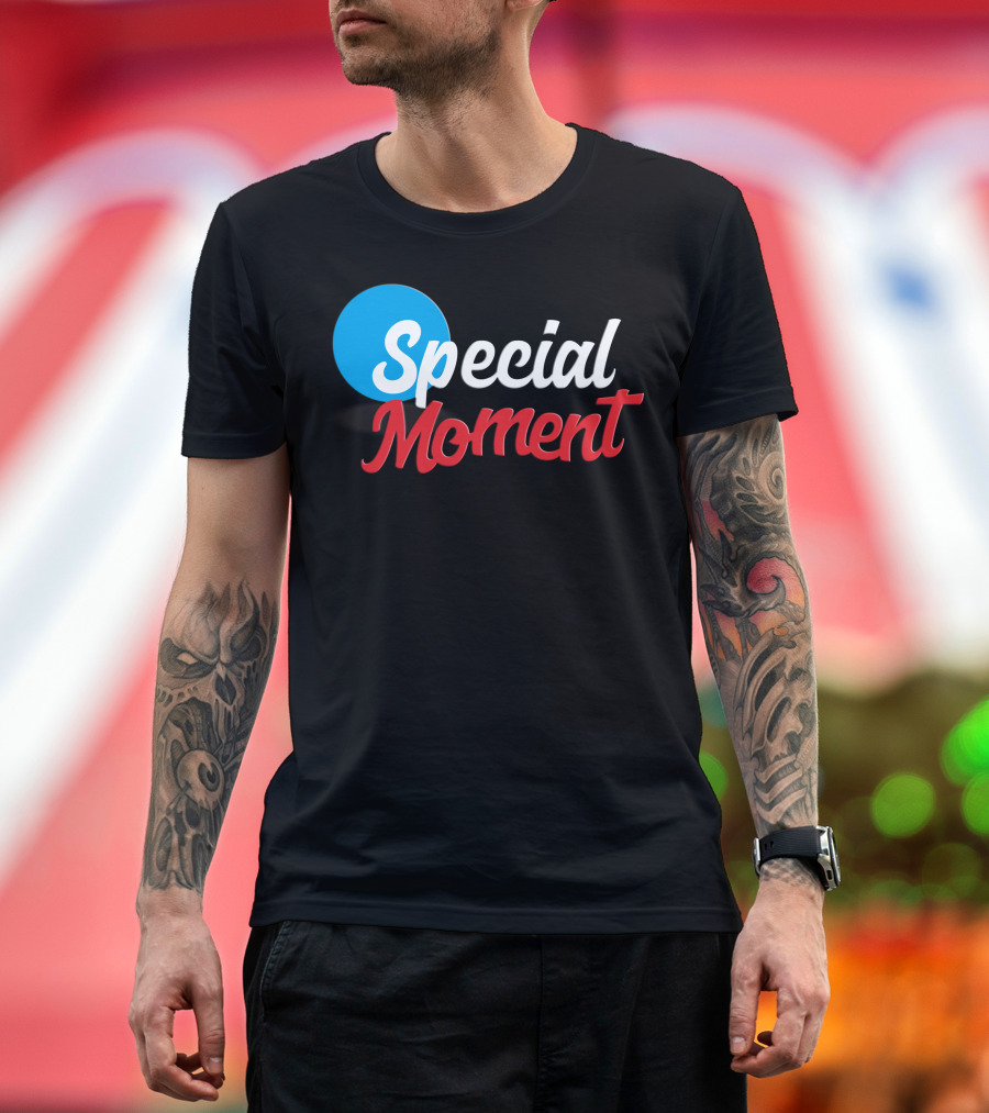 Special Moment Blue Circle T-Shirt