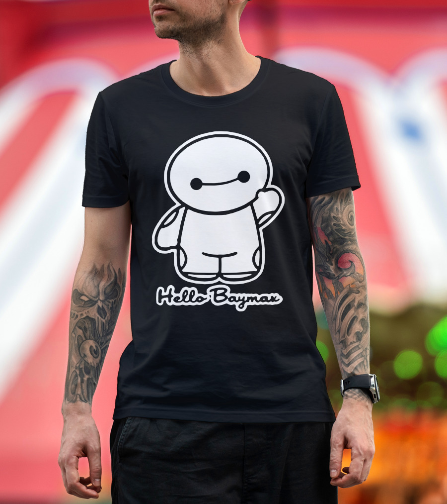 Hello Baymax Big Hero 6 Waving Character T-Shirt