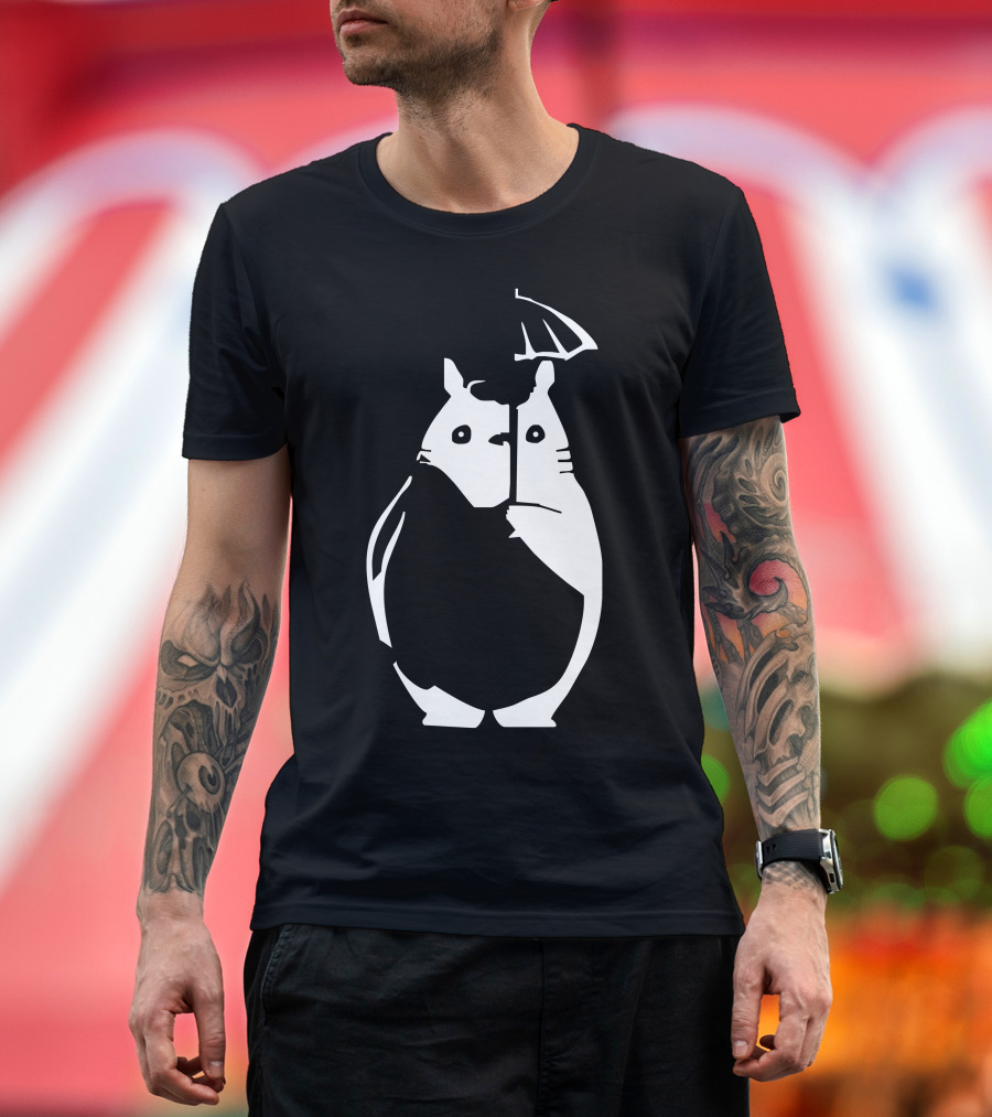 Totoro My Neighbour Anime Catbus Miyazaki Umbrella T-Shirt