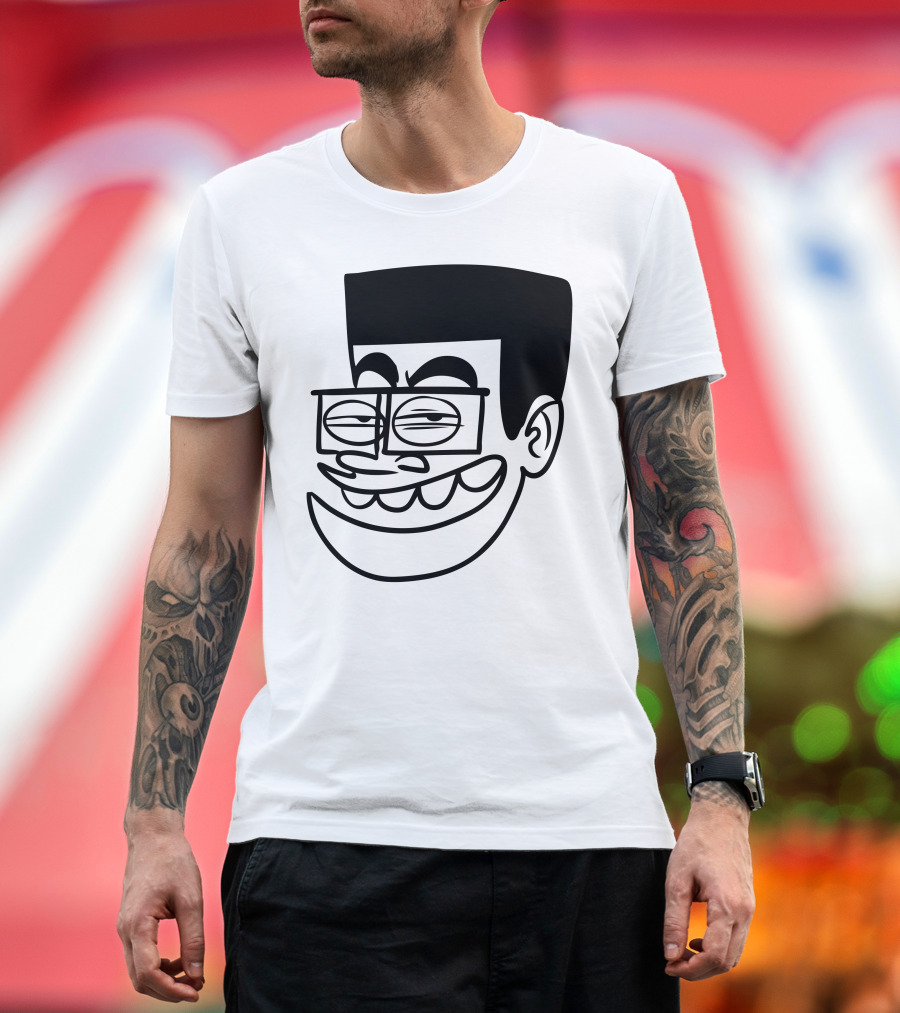 Bd Stupid Face Nerdy Cartoon Expression T-Shirt