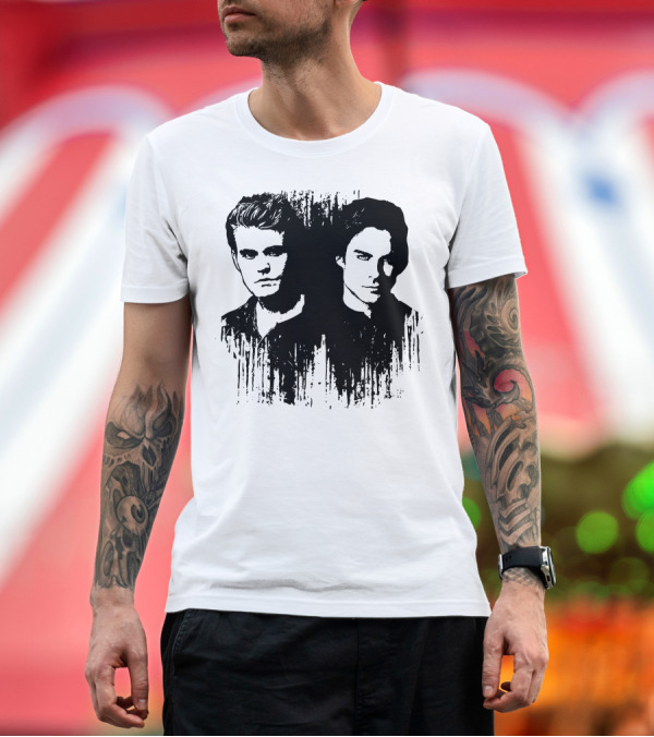 Premium T-Shirt: Brothers Salvatore Vampire Diaries T-Shirt Brothers Salvatore Vampire Diaries T-Shirt