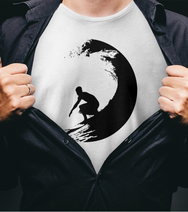 Catch A Wave Surfer Riding Giant Ocean Wave T-Shirt