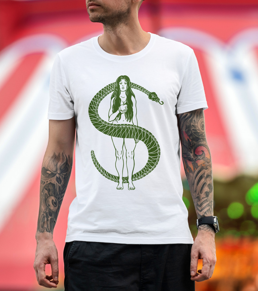 Eva and the Serpent Embrace T-Shirt