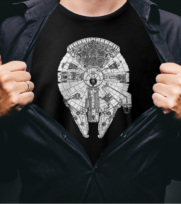 Millennium Falcon Star Wars Iconic Spaceship Design Must Have T-Shirt