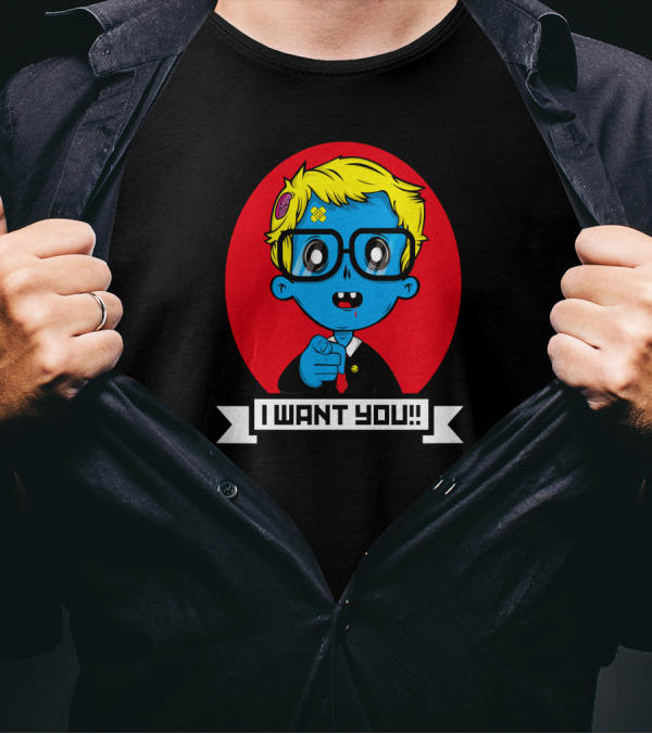 Nerd Zombies I Want You T-Shirt