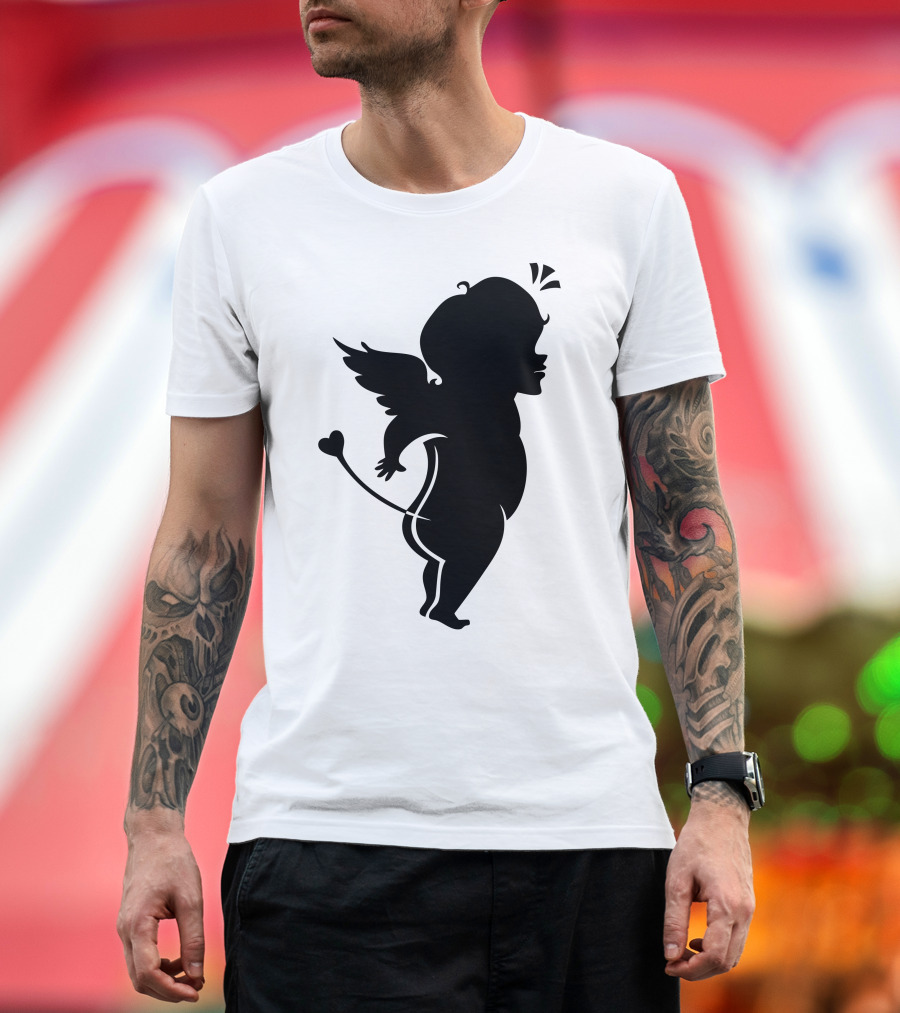 Payback Cupid Silhouette with Devil Tail and Wings T-Shirt