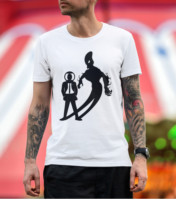 Premium T-Shirt: Rocketman and the Shadowy Galactic Ghoul Confrontation T-Shirt Rocketman and the Shadowy Galactic Ghoul Confrontation T-Shirt