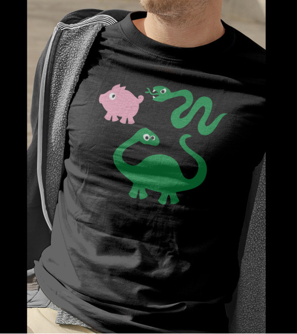 Pig Plus Snake Equals Dinosaur T-Shirt