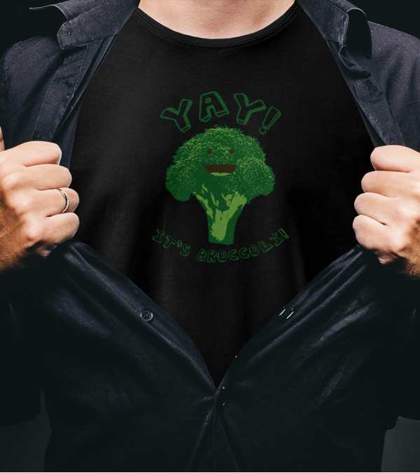 Yay It's Broccoli Fun Cheerful Vegetable Enthusiast T-Shirt