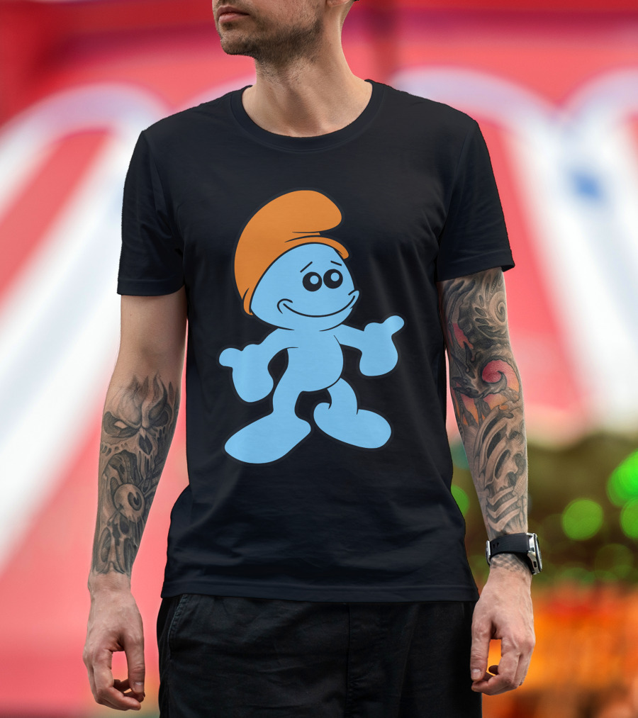 Mr Smurf Orange Hat T-Shirt