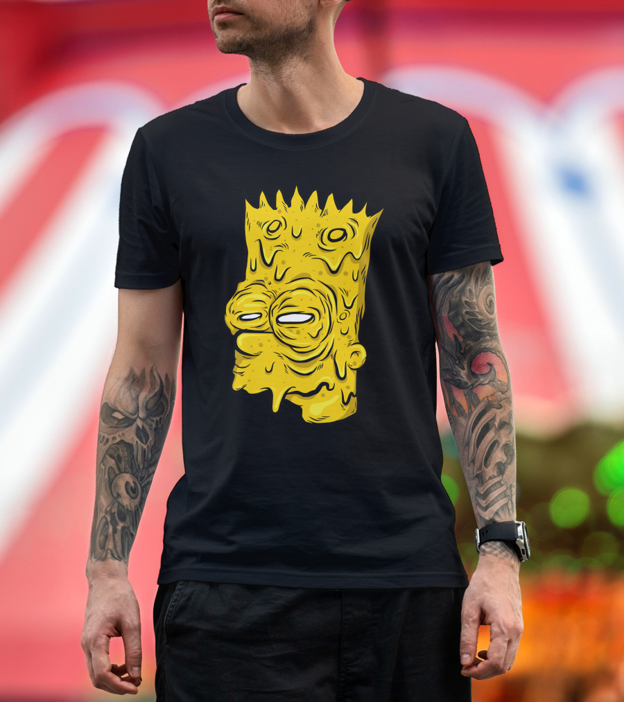 Bart Swampson Oozing Melting Dripping Yellow Face T-Shirt