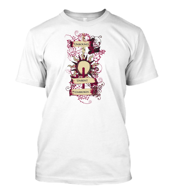 Unbound Unbent Unbroken Suns And Spears Crest T-Shirt