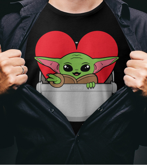 Baby Yoda This Is The Way To Love Heart Pod T-Shirt