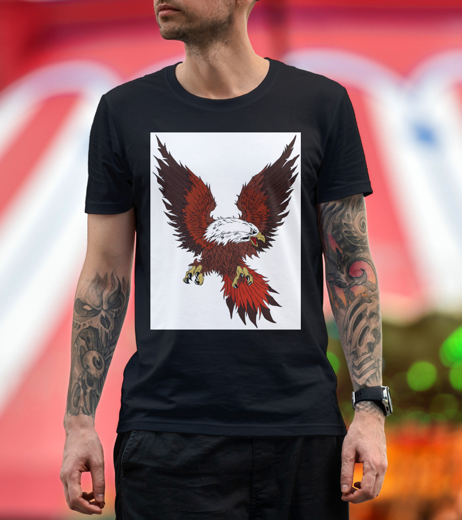Eagles Bald Eagle Soaring Wings Outstretched T-Shirt