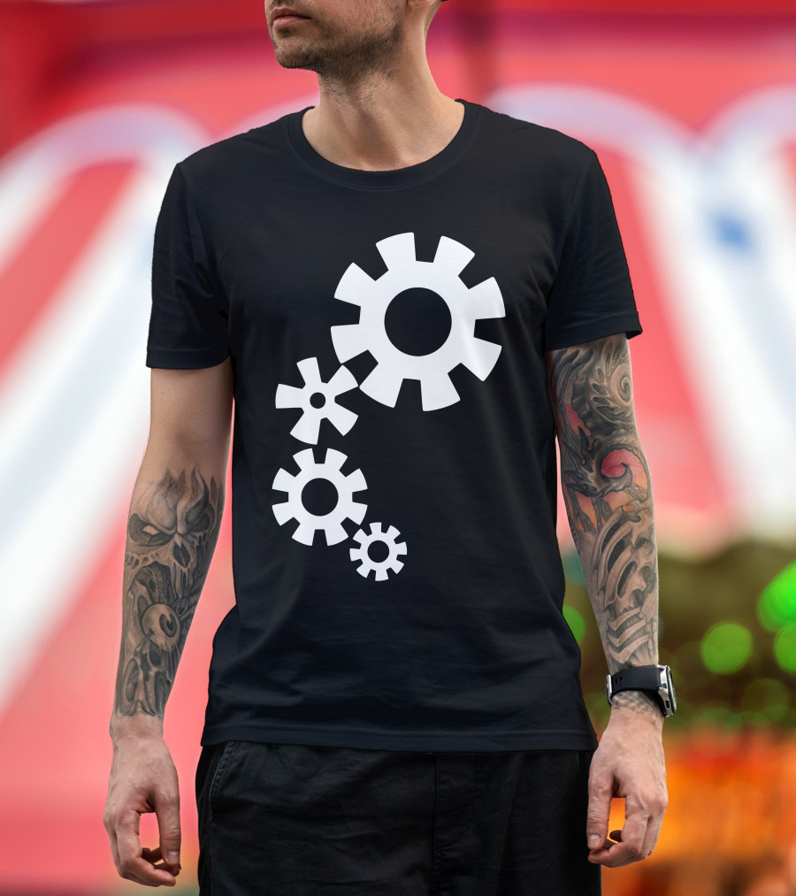 Mechanic Gears Iconic Industrial Machinery Wheels T-Shirt