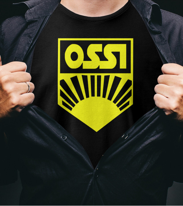 Ossi Fdj Ddr Fun Retro Style Badge With Sunrise T-Shirt