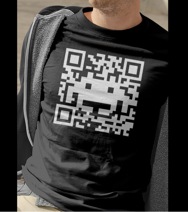 Space Alien QR Code Invader T-Shirt