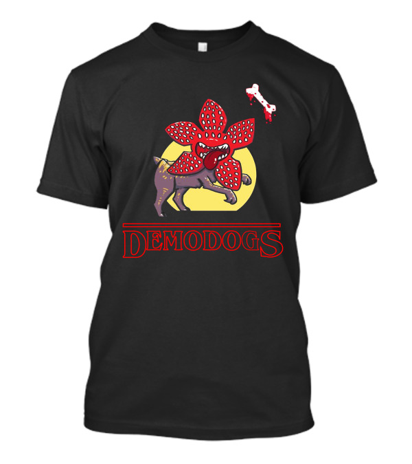 Adopt A Demodog Merch Creepy Creature With Bloody Bone T-Shirt