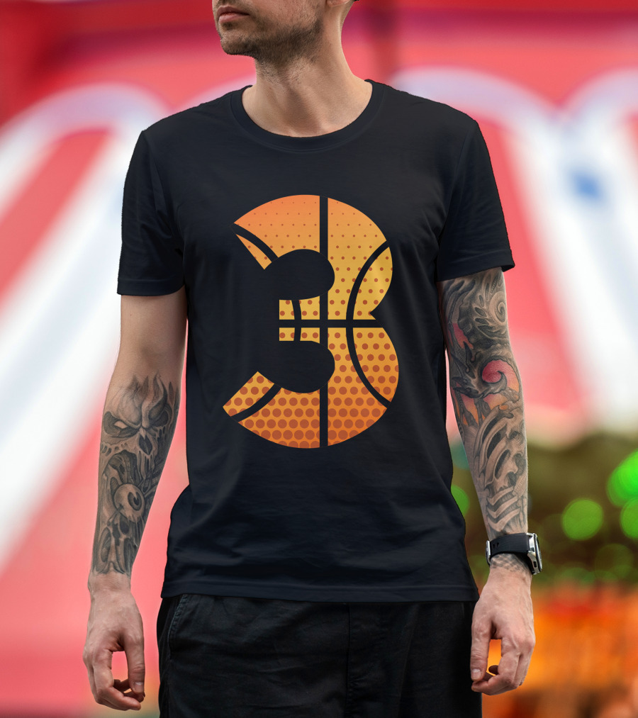 Basketball Pattern Number Three T-Shirt