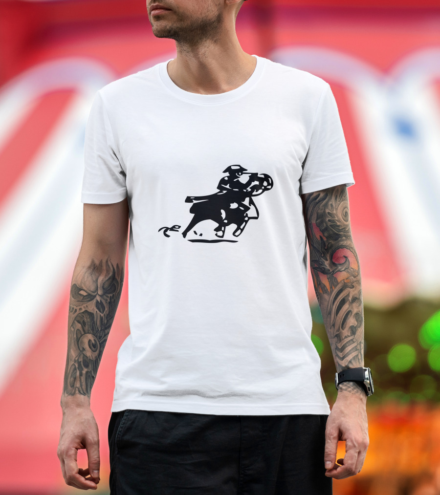 Confused Love The Title Mysterious Cowboy Embracing Soccer Ball T-Shirt