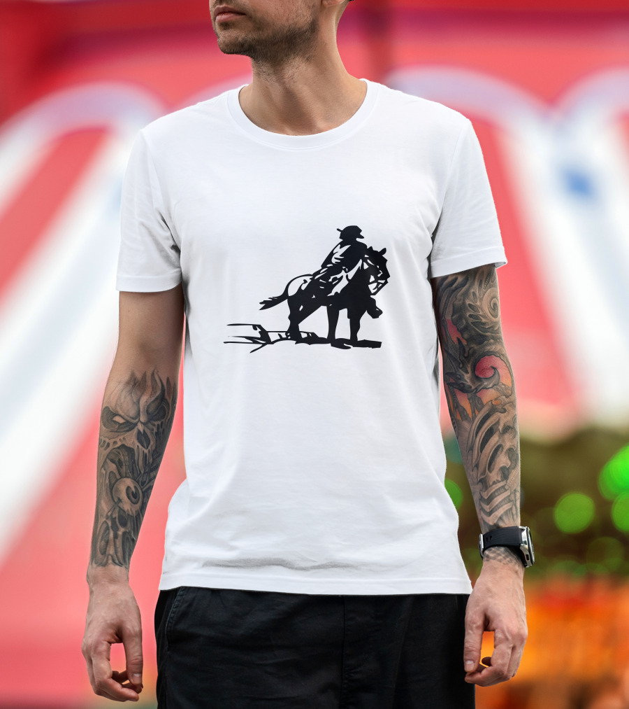 Cowboy on Horseback Shadow T-Shirt