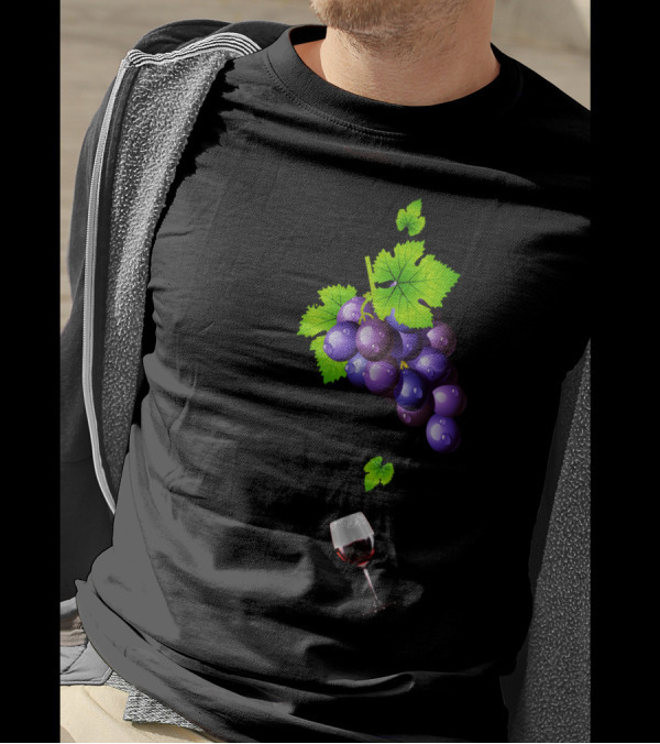Wisely Ingesting Nutrition Everyday Cheers Wine Made From Grapes Powerful Antioxidants T-Shirt