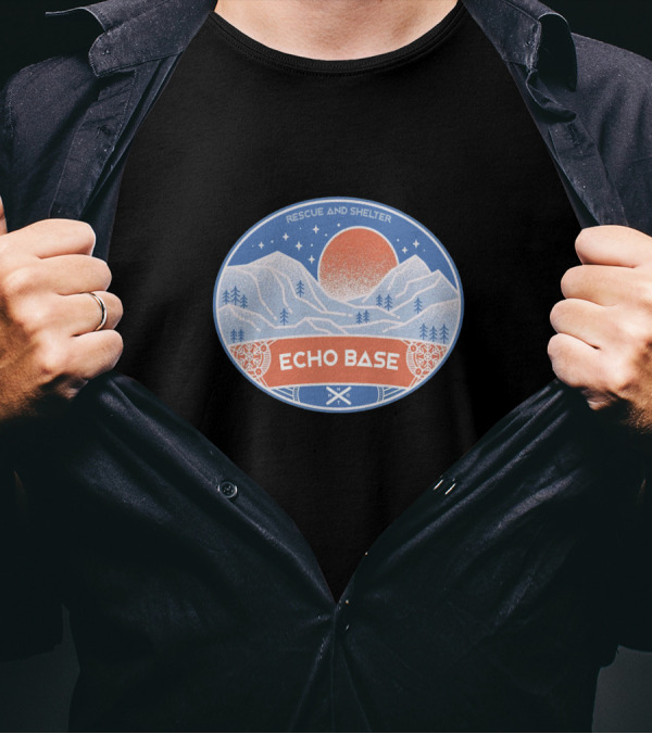Rescue And Shelter Echo Base Hoth Star Wars Frozen Landscape T-Shirt