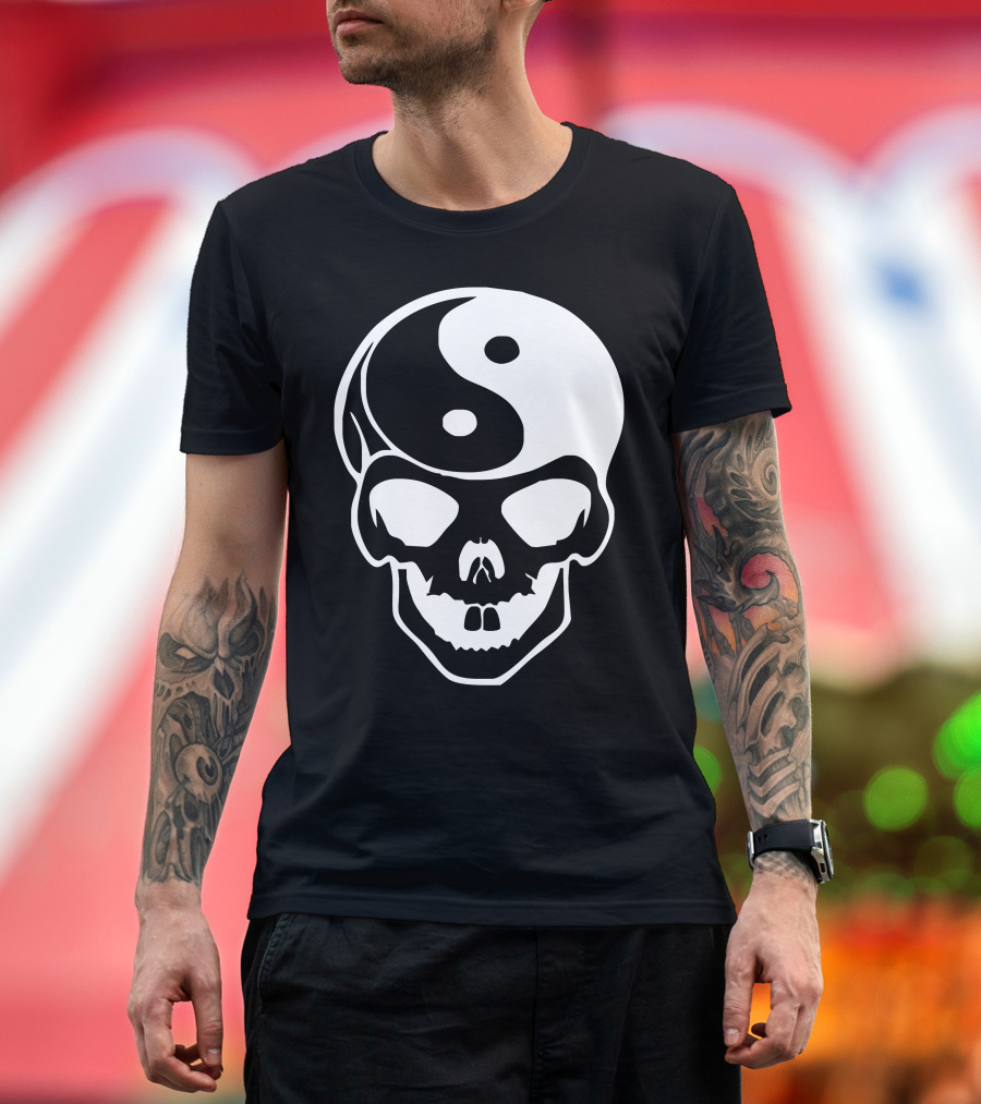 Yin Yang Skull Symbol T-Shirt