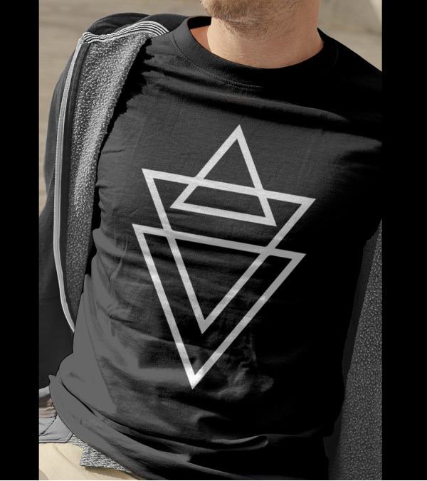Interlocked Geometric Triangle T-Shirt