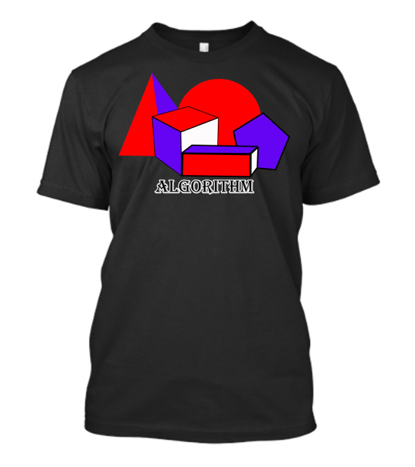 Algorithm Geometric Shapes Cube Triangle Circle Pentagon T-Shirt