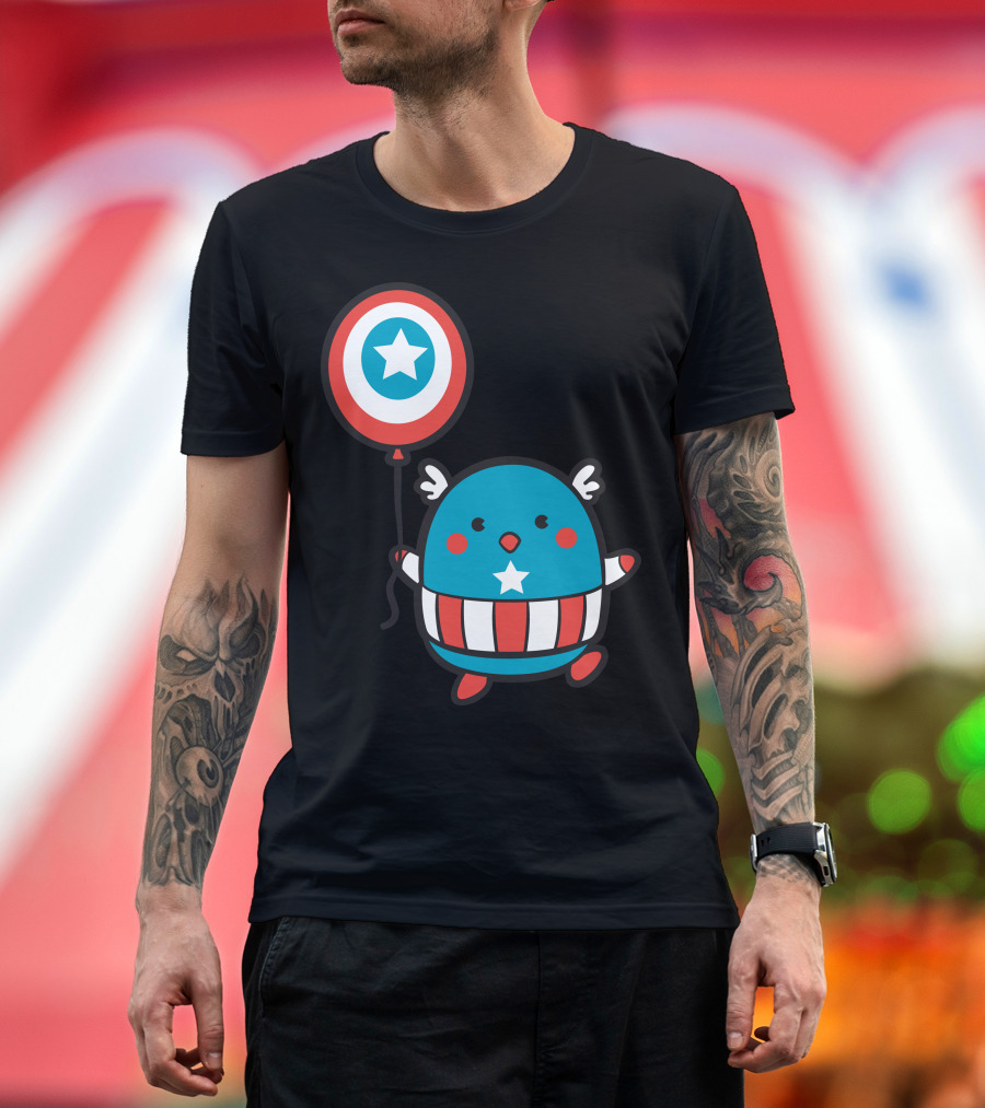 Captain Mascot Star Balloon T-Shirt