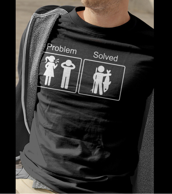 Problem Solved Fishing Solution Symbolic Humor T-Shirt