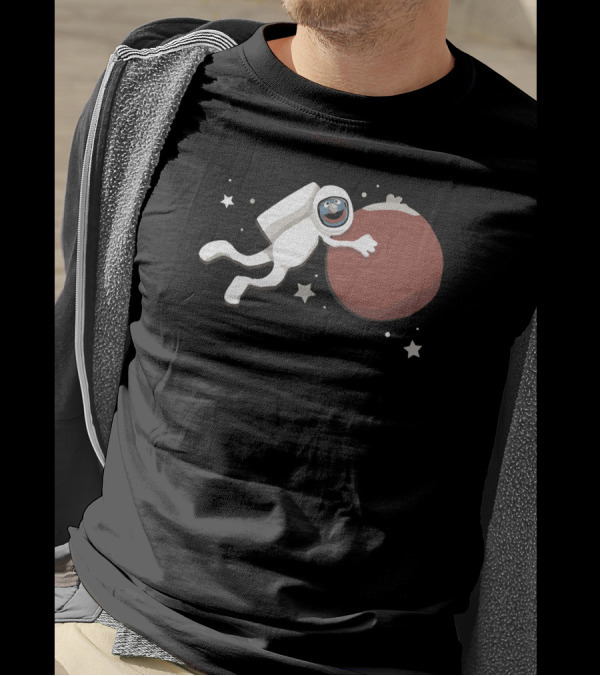 Grover Astronaut Adventure On Mars Hugging Planet With Stars T-Shirt