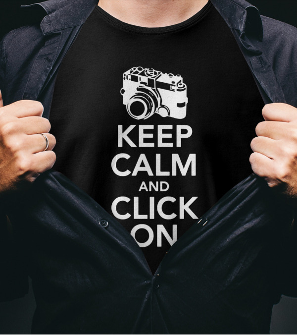 Keep Calm And Click On Camera Vintage T-Shirt