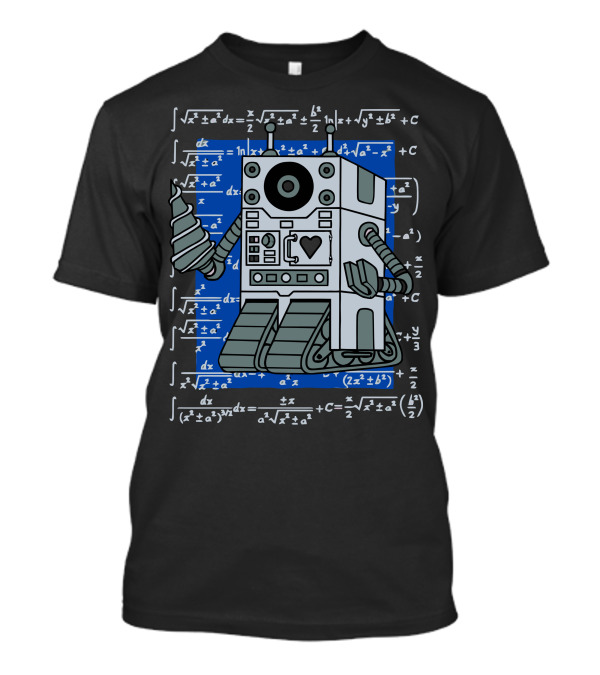 Mathematics Robot With Mathematical Equations T-Shirt