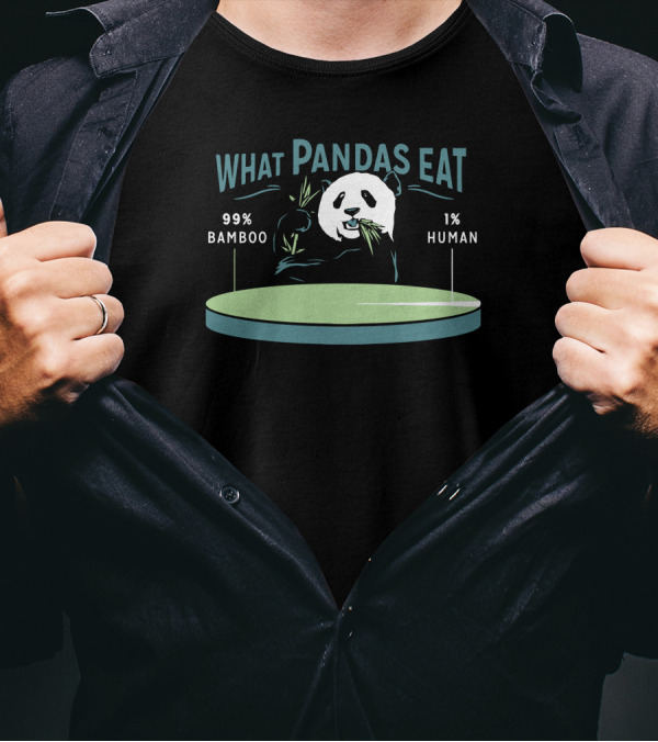 WHAT PANDAS EAT 99% BAMBOO 1% HUMAN T-Shirt