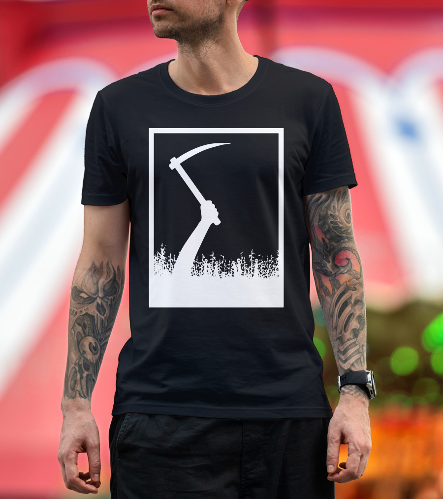 Children of the Corn Hand with Sickle Emerging from Cornfield T-Shirt