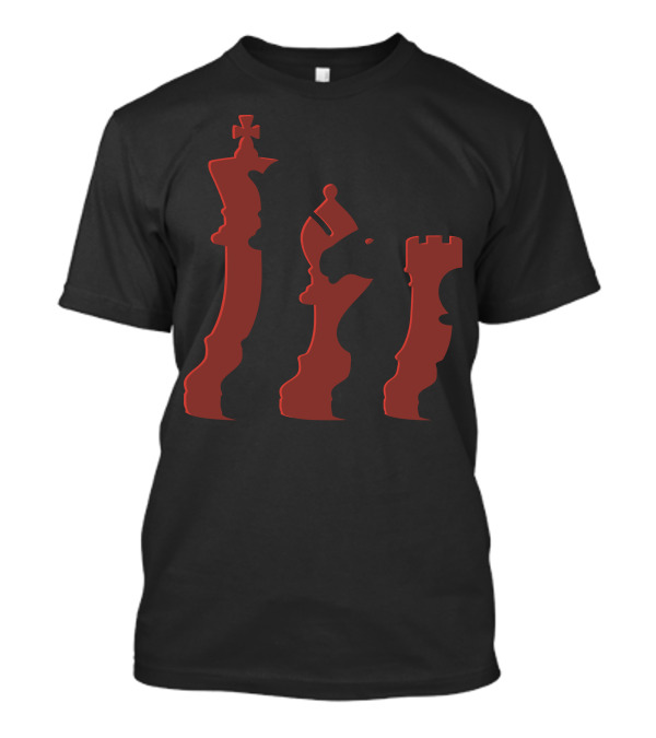 Hierarchy Chess Pieces King Queen Knight Rook T-Shirt