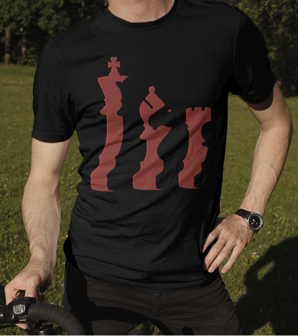Hierarchy Chess Pieces King Queen Knight Rook T-Shirt
