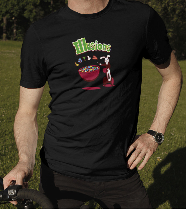 Illusions Not Tricks Michael Bunny On Segway With Candy Bowl T-Shirt