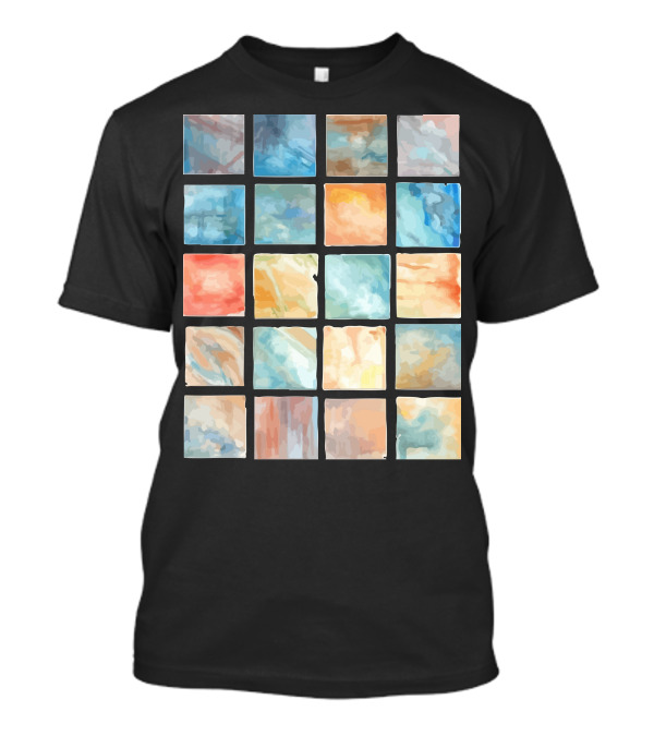 Notes From Monet Watercolor Squares Collection T-Shirt