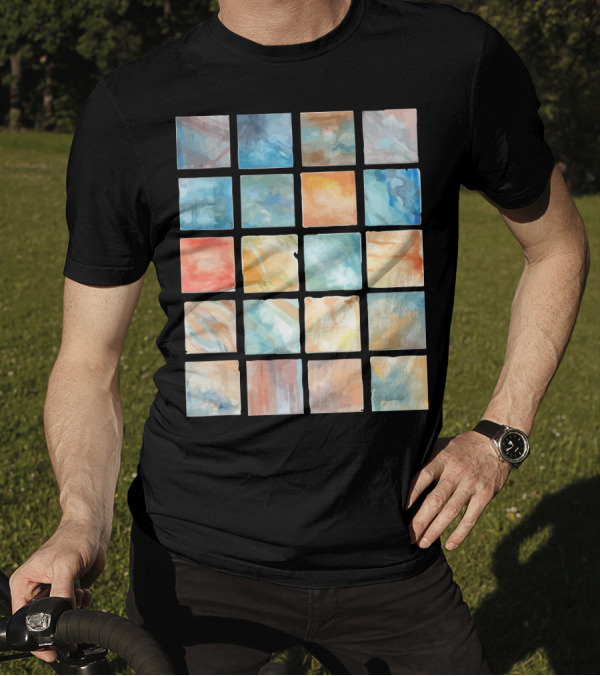 Notes From Monet Watercolor Squares Collection T-Shirt