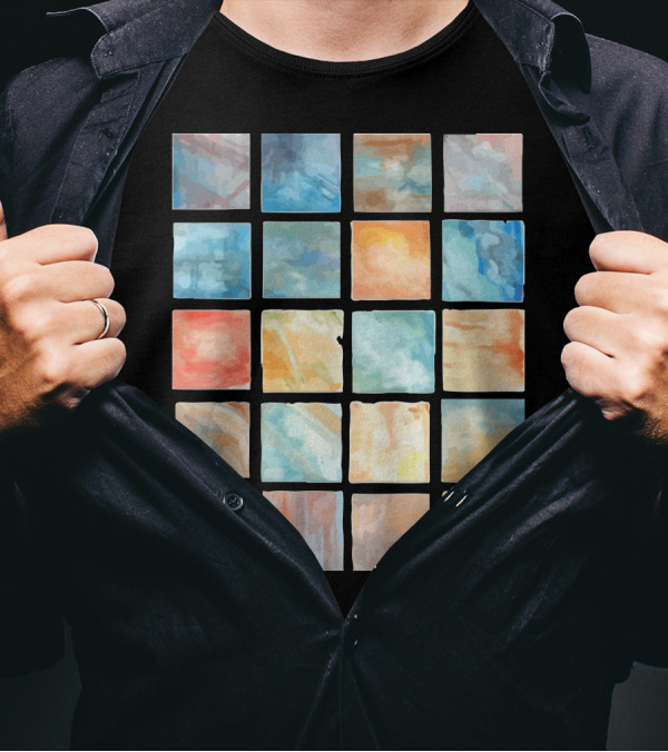 Notes From Monet Watercolor Squares Collection T-Shirt