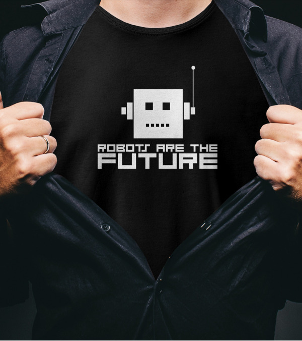 Robots Are The Future Robot Head Antenna T-Shirt