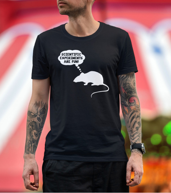 Premium T-Shirt: Scientific Experiments Are Fun Thinking Rat T-Shirt Scientific Experiments Are Fun Thinking Rat T-Shirt