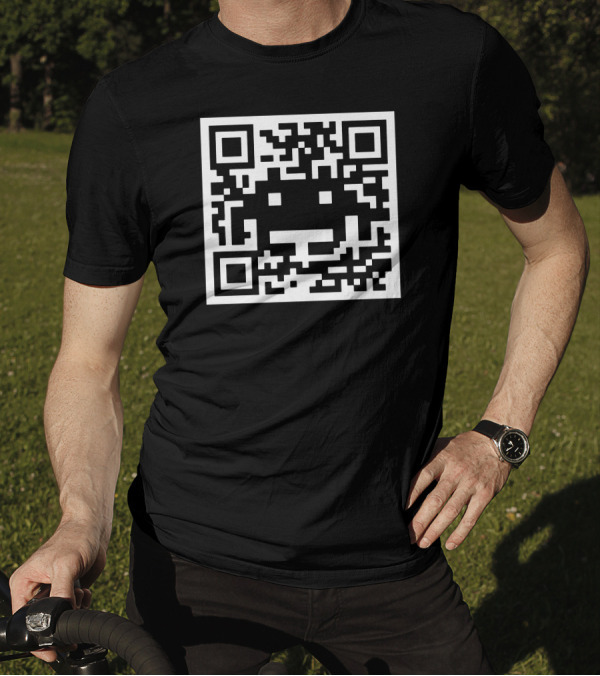 Space Invader Alien QR Code T-Shirt