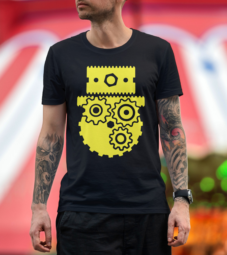 Steampunk Cog Face Gears Retro Industrial Aesthetic T-Shirt