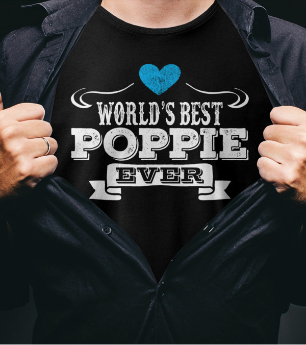 WORLD'S BEST POPPIE EVER HEART T-Shirt